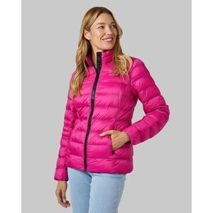32 Degrees Puffer Jacket Packable Lightweight Women XXL Pink Yarrow Recycled